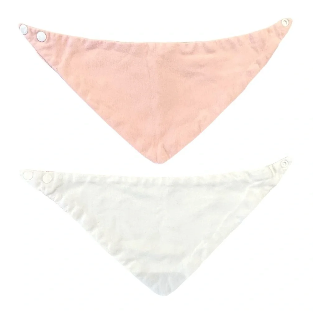 Baby Bibs Reversible Snap Closure Set of 2 NWOT